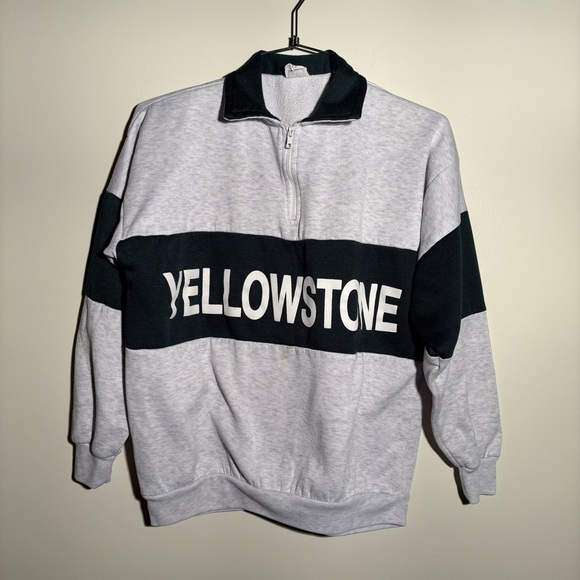 Vintage Yellowstone Half Zip Sweatshirt - Picture 1 of 7